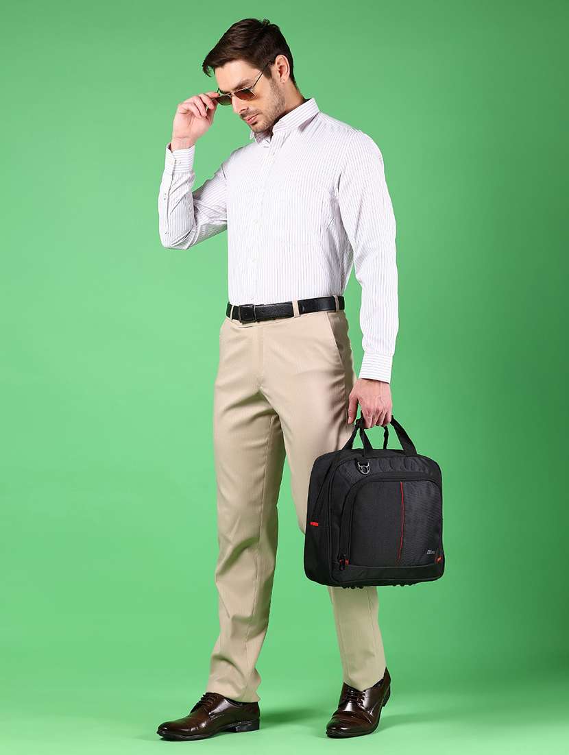 men striped collared long sleeve formal shirt - 21907627 -  Standard Image - 4