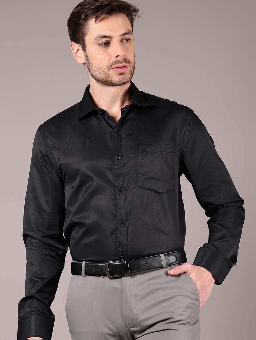 men solid long sleeve formal shirt - 21907646 -  Standard Image - 1