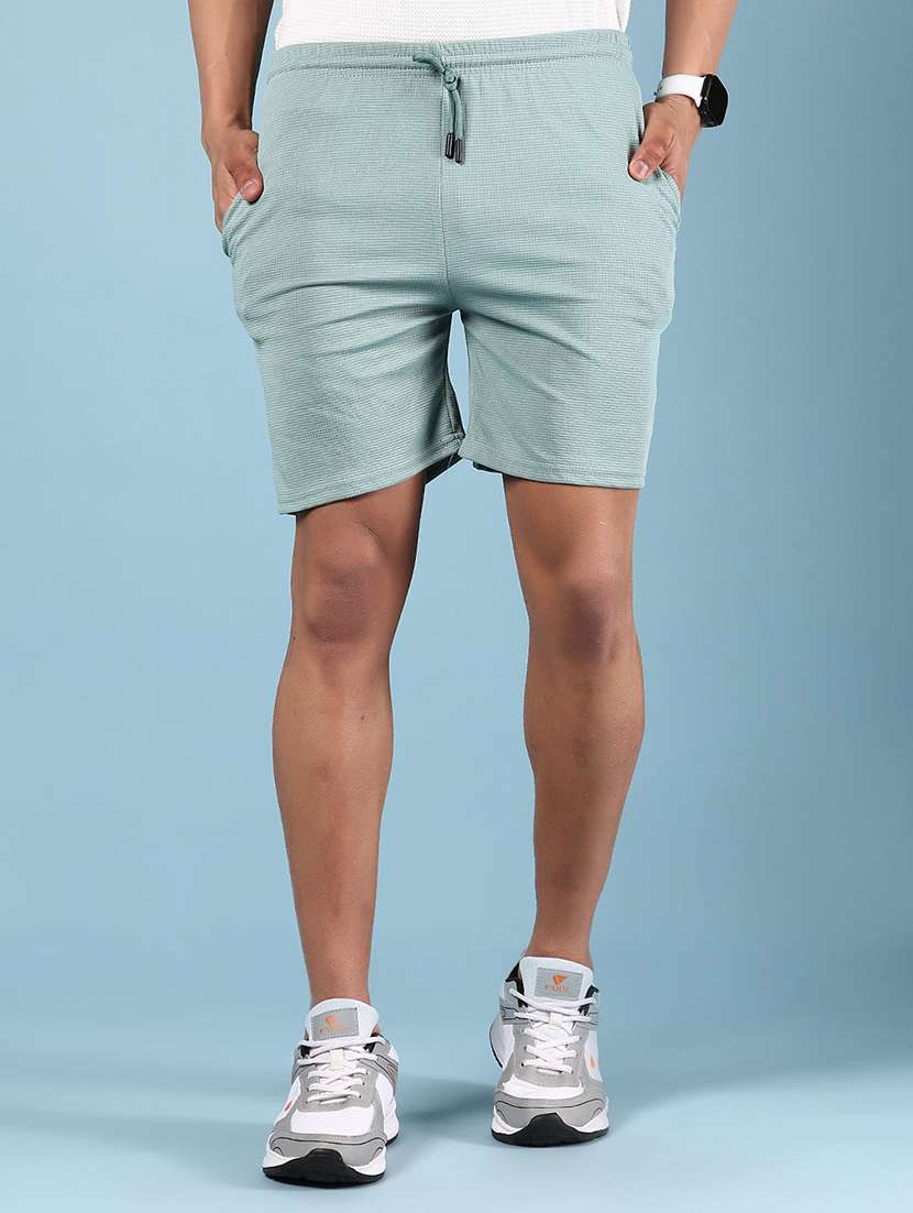 men solid mid rise regular fit sport shorts - 21907654 -  Standard Image - 1