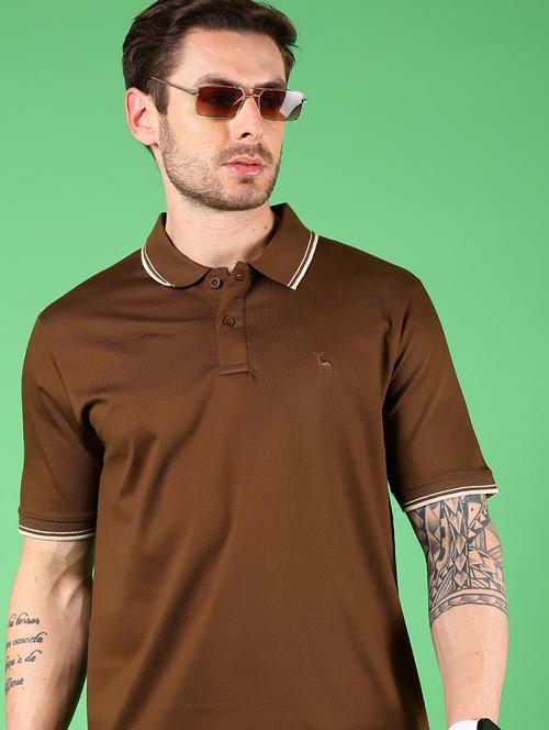 men solid short sleeve regular fit polo t-shirt - 21907666 -  Standard Image - 0