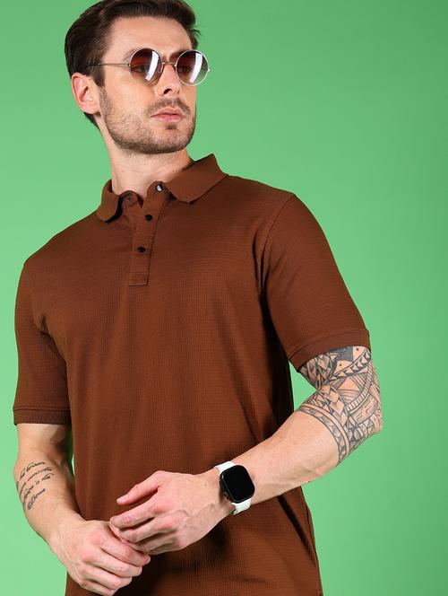 men solid short sleeve regular fit polo t-shirt - 21907675 - Standard Image - 0