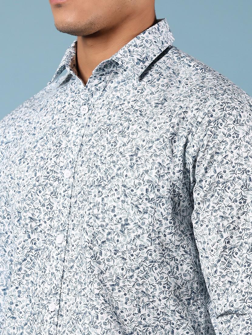 men printed long sleeve regular fit casual shirt - 21907678 - Standard Image - 4