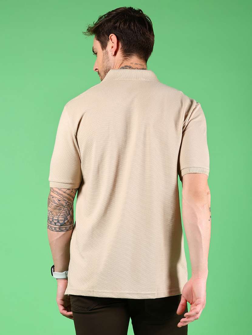 men solid short sleeve polo t-shirt - 21907691 -  Standard Image - 1