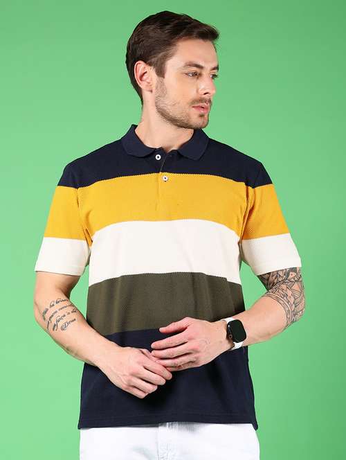 men color blocked short sleeve regular fit t-shirt