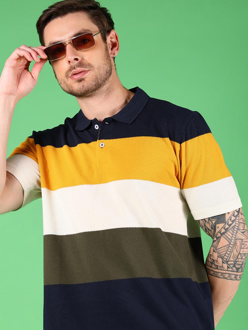 men color blocked short sleeve regular fit t-shirt - 21907700 - Standard Image - 1