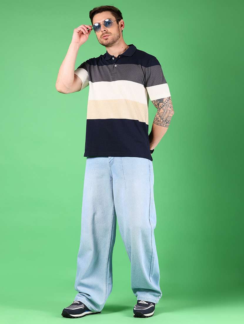 men color block short sleeve regular fit polo t-shirt - 21907701 -  Standard Image - 4