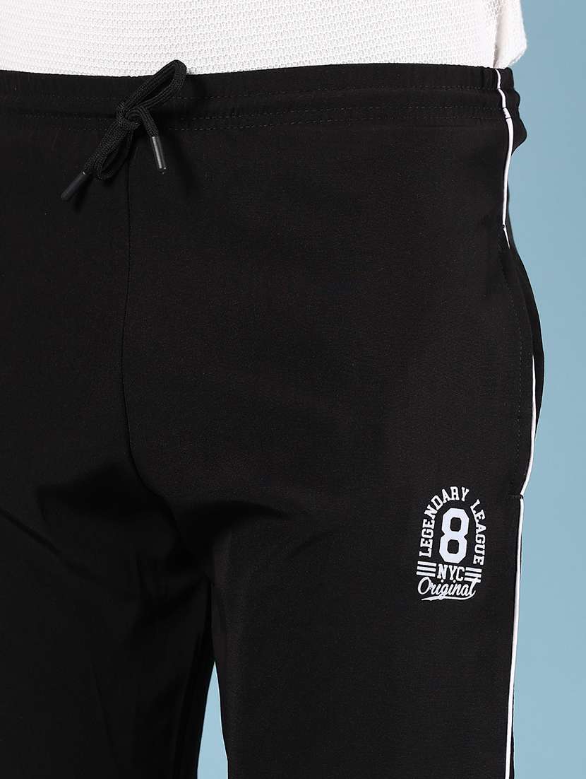 men solid mid rise full length track pant - 21907719 -  Standard Image - 4