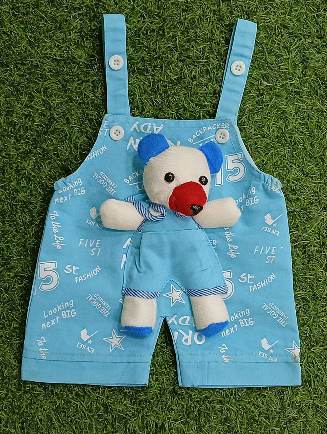 kids printed adjustable strap dungree - 21907734 -  Standard Image - 4