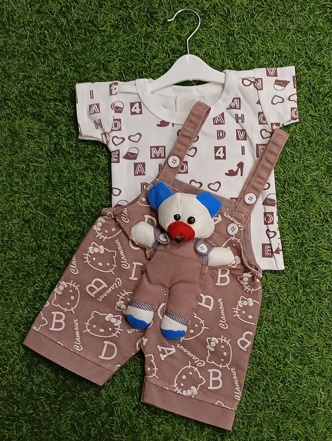 kids printed adjustable strap dungree - 21907735 -  Standard Image - 1