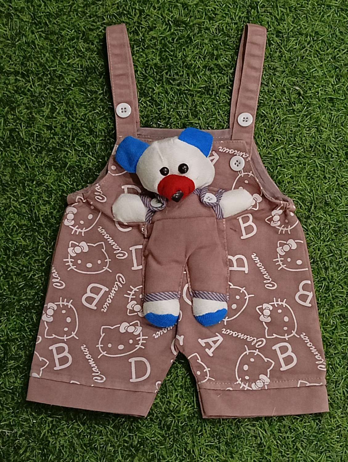 kids printed adjustable strap dungree - 21907735 -  Standard Image - 4