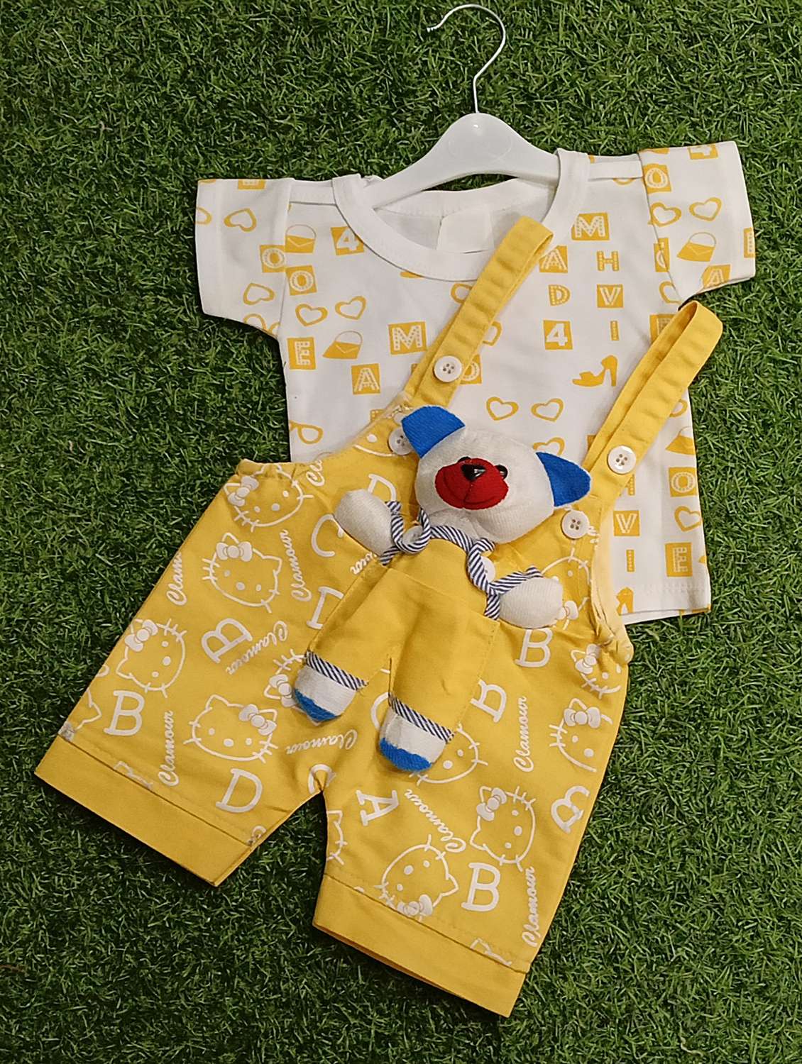 boys printed round neck t-shirt & duangaree set - 21907737 -  Standard Image - 1