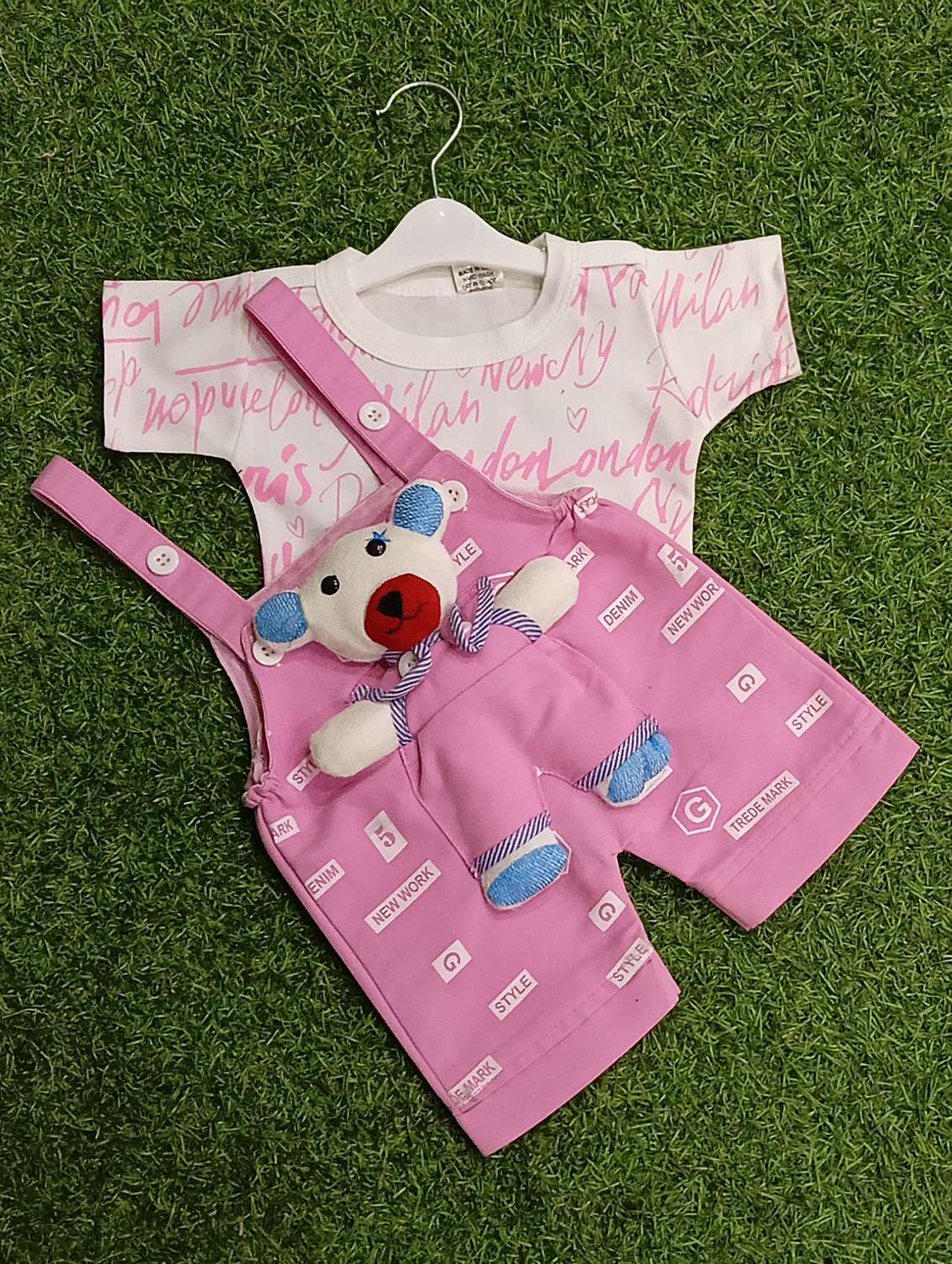 boys printed round neck t-shirt & duangaree set - 21907743 -  Standard Image - 1