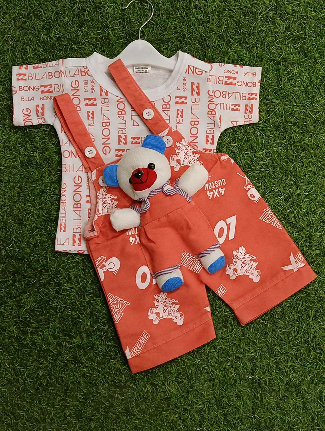 boys printed round neck t-shirt & duangaree set - 21907745 -  Standard Image - 1