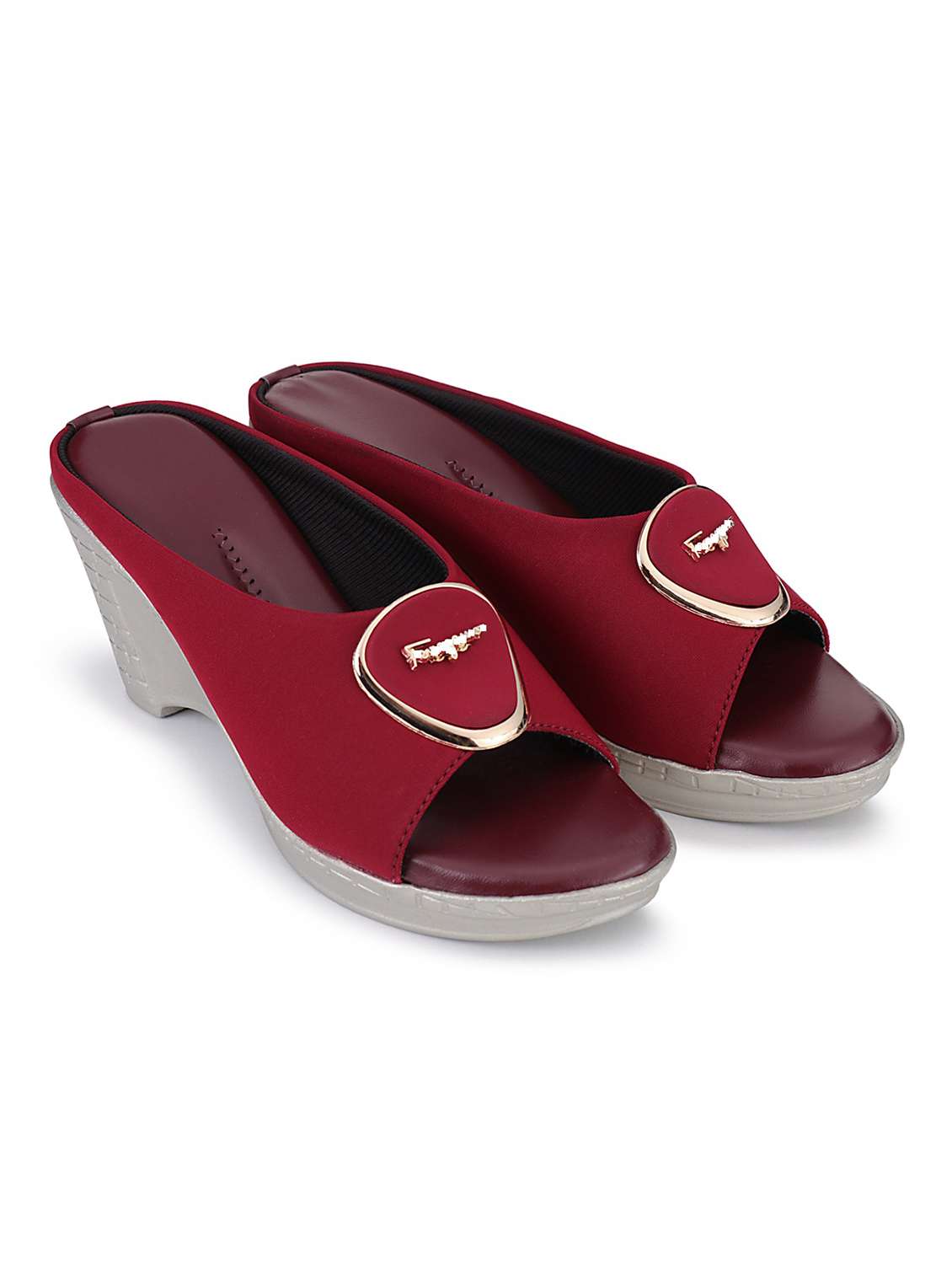 women red slip on wedge