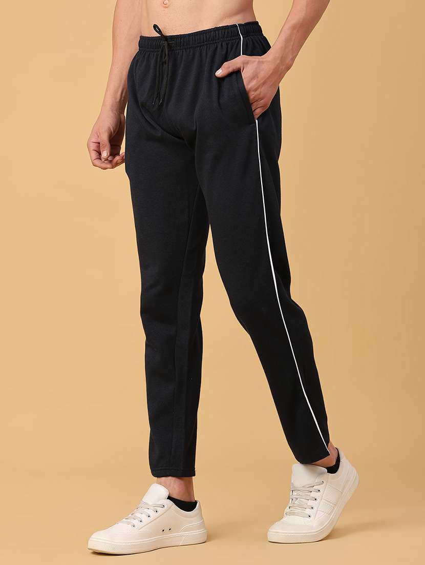 Men Solid Mid Rise Track Pants - 21908016 -  Standard Image - 1