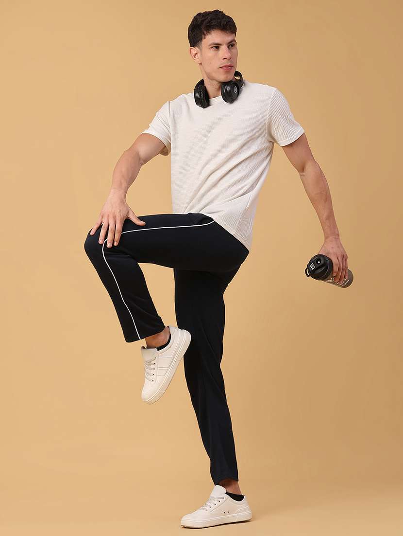Men Solid Mid Rise Track Pants - 21908016 -  Standard Image - 4