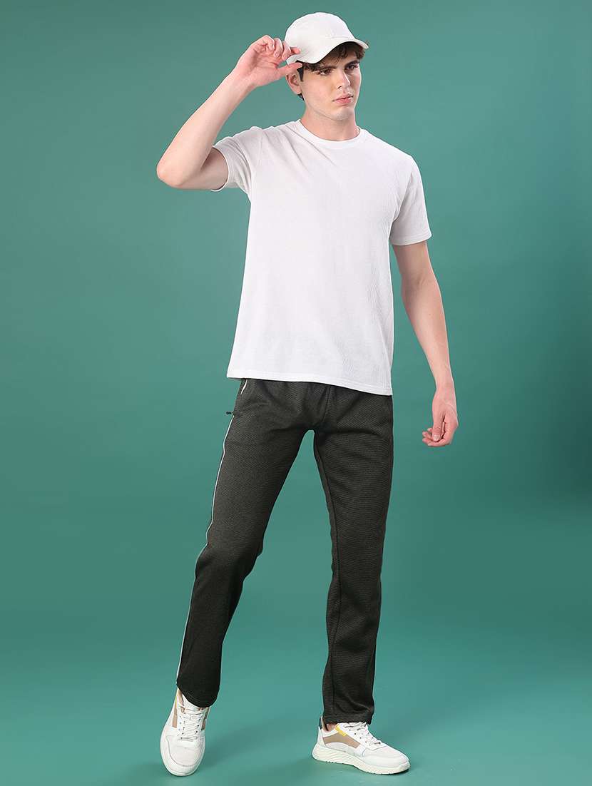Men Solid Mid Rise Full Length Track Pant - 21908017 -  Standard Image - 4