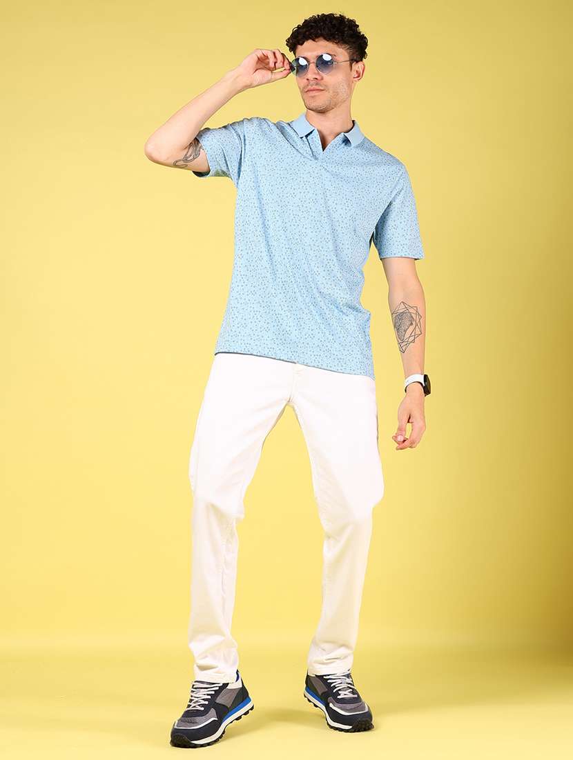 men printed short sleeve polo t-shirt - 21908032 -  Standard Image - 4
