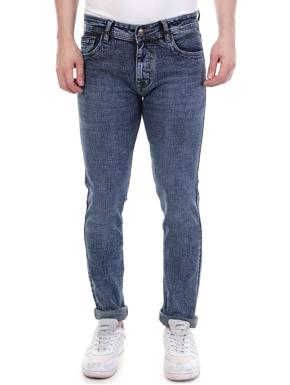 men blue mid rise slim fit denim jean - 21908112 -  Zoom Image - 0