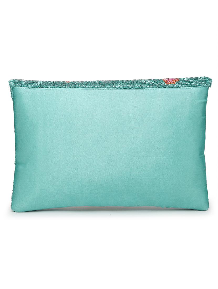 women turquoise embellished sling bag - 21908155 -  Standard Image - 1