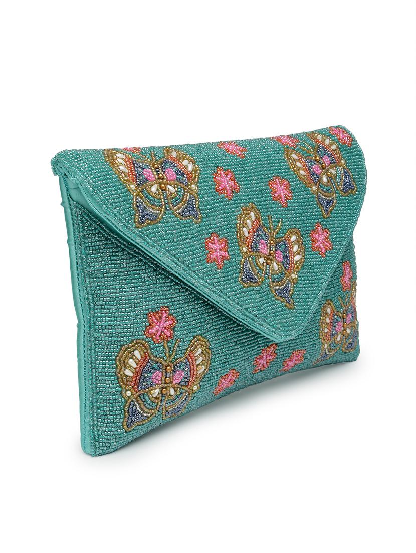 women turquoise embellished sling bag - 21908155 - Standard Image - 4
