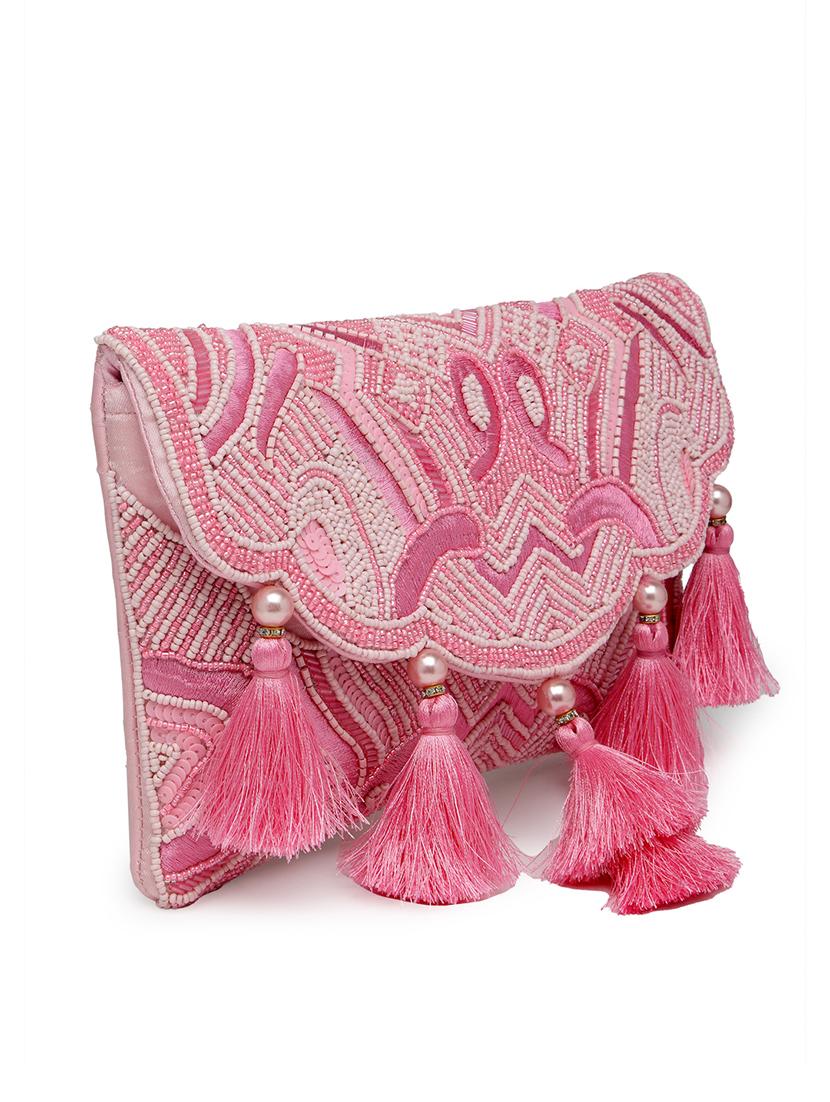 women pink embellished sling bag - 21908157 - Standard Image - 4