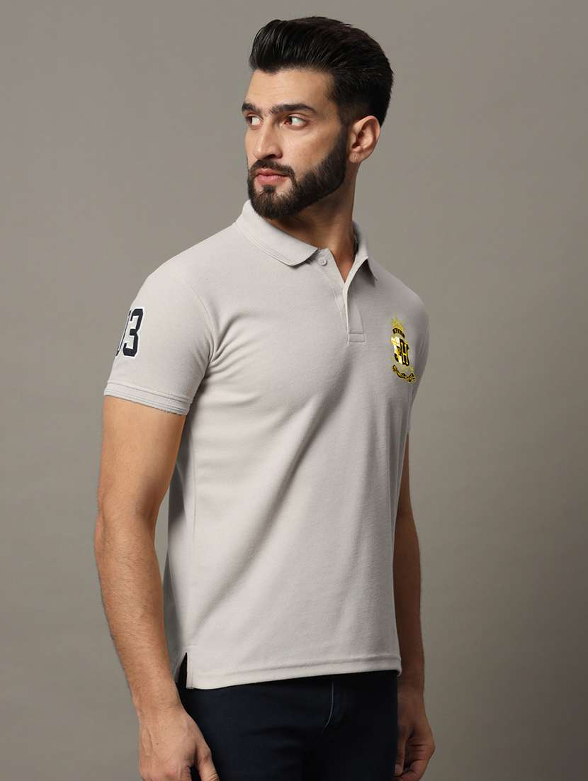 men solid short sleeve regualr fit polo t-shirt - 21908317 -  Standard Image - 1