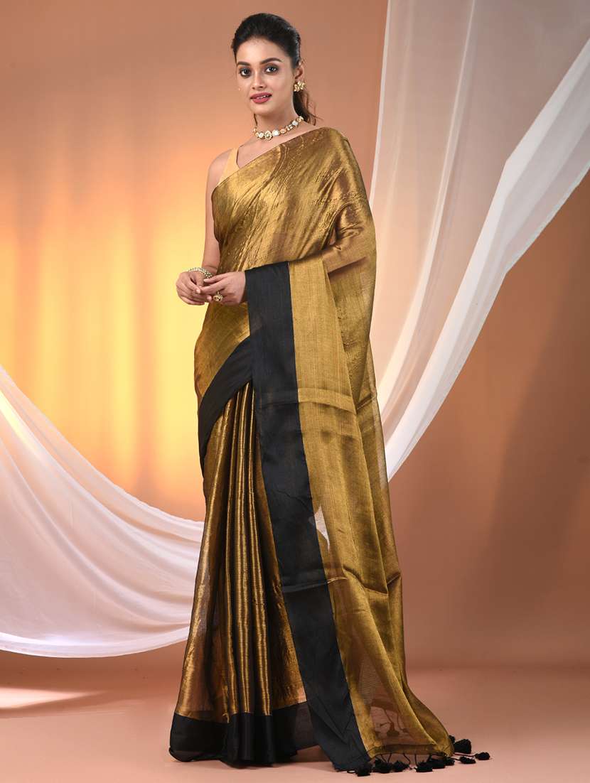 women solid casual wear saree with blouse
