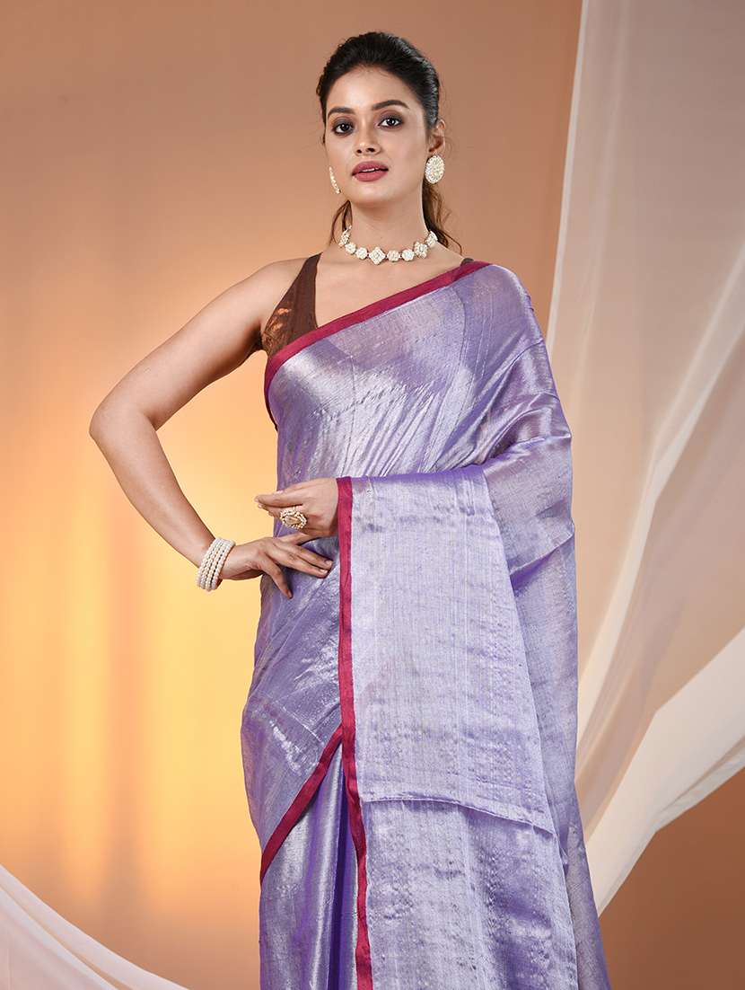 women solid casual wear saree with blouse - 21908337 -  Standard Image - 4