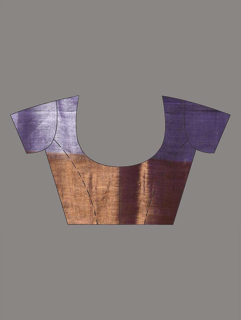 women copper handloom saree with blouse - 21908338 -  Standard Image - 6