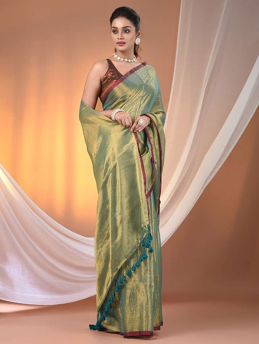 women solid casual wear saree with blouse - 21908344 -  Standard Image - 1