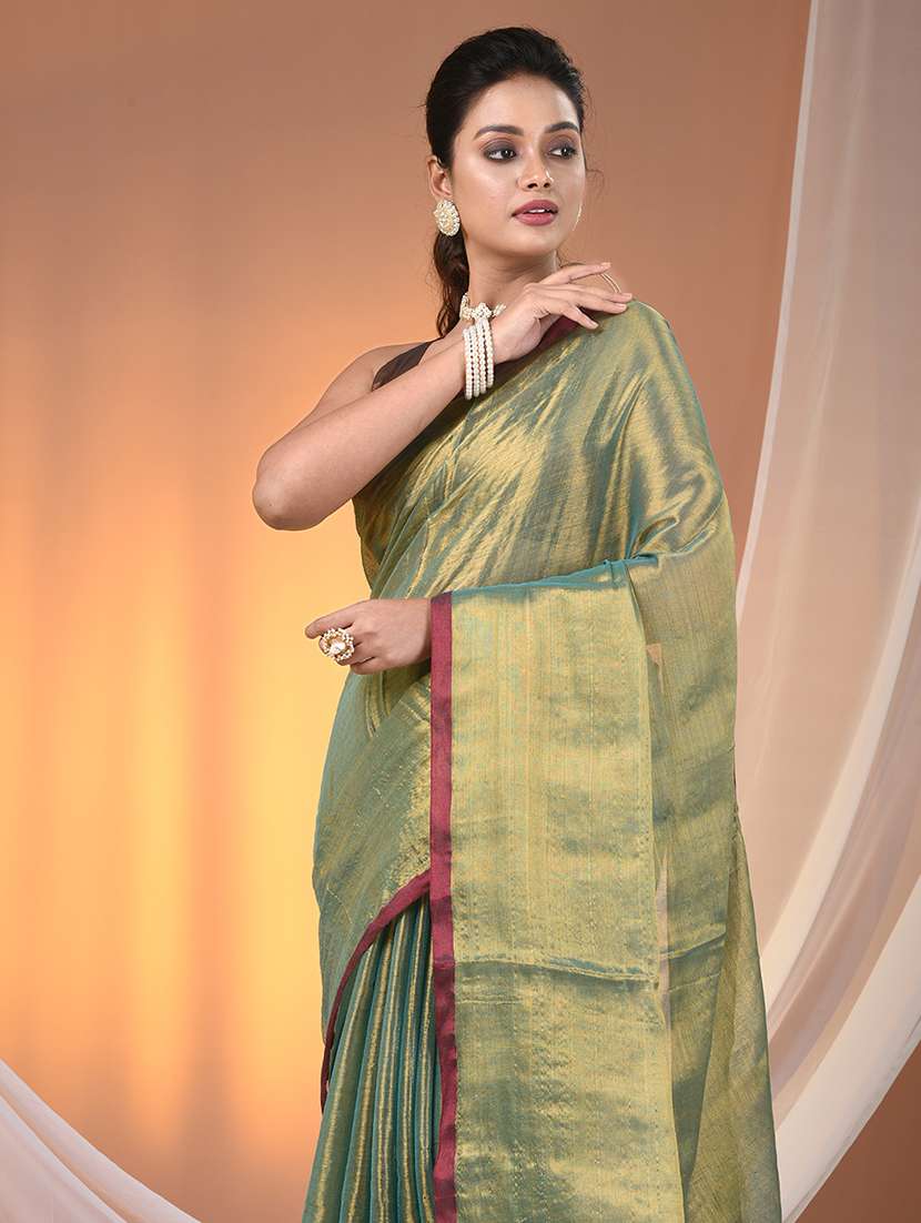 women solid casual wear saree with blouse - 21908344 -  Standard Image - 4