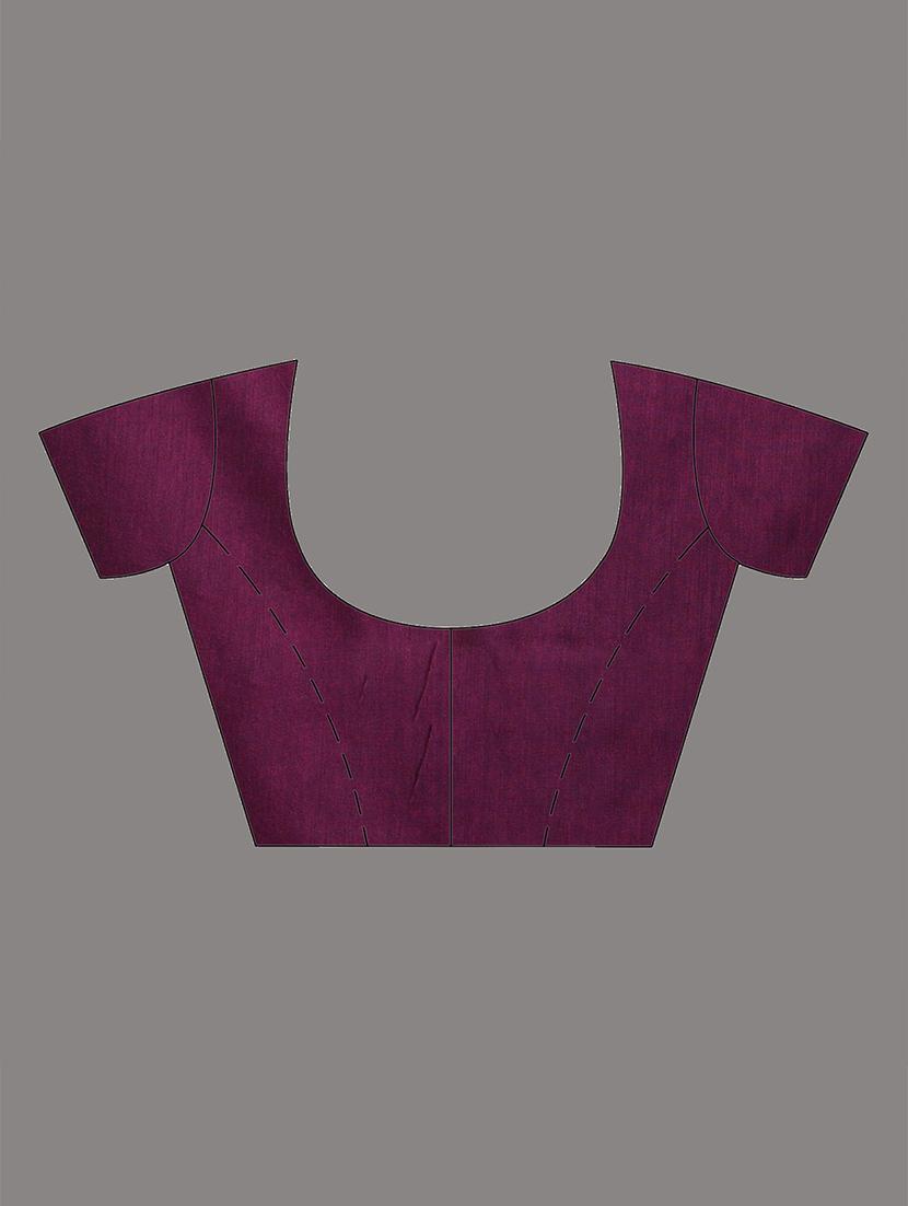 women solid handloom saree with blouse - 21908376 - Standard Image - 6