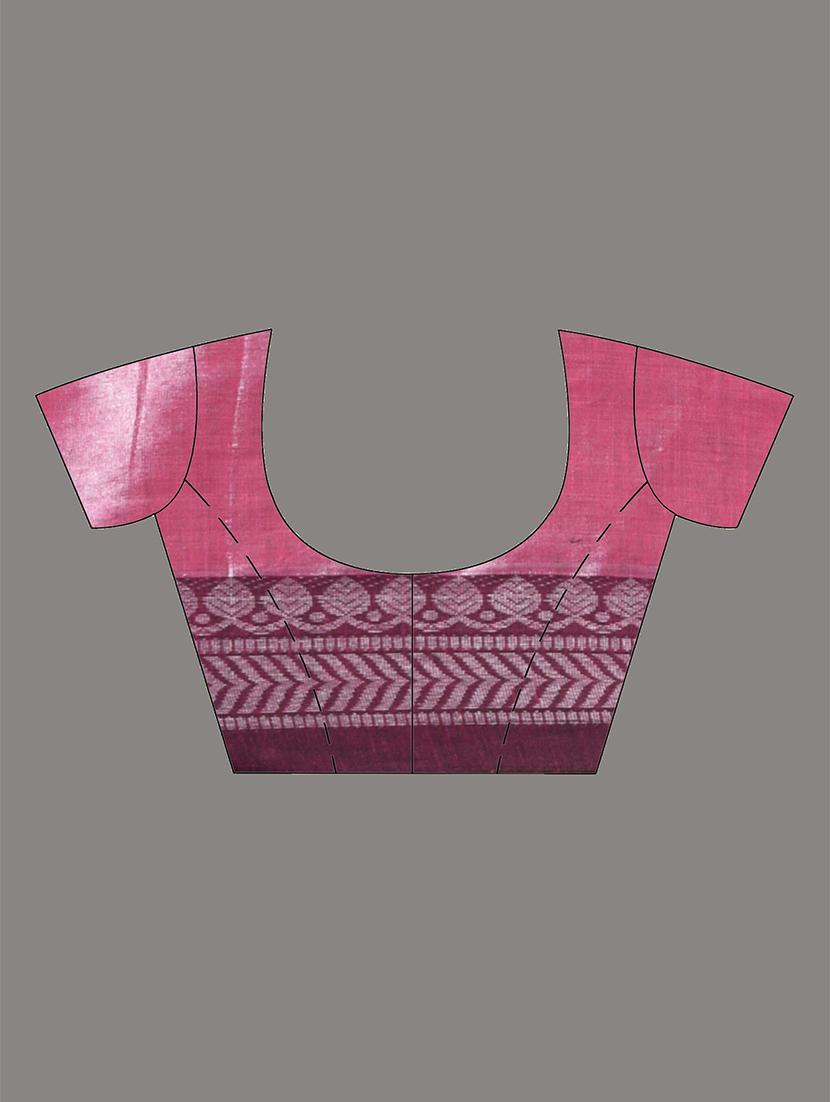 women solid with bordered saree with blouse - 21908388 - Standard Image - 6