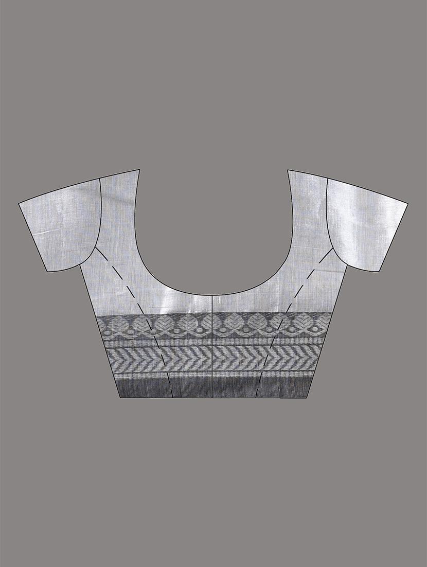 women solid with bordered saree with blouse - 21908389 - Standard Image - 6