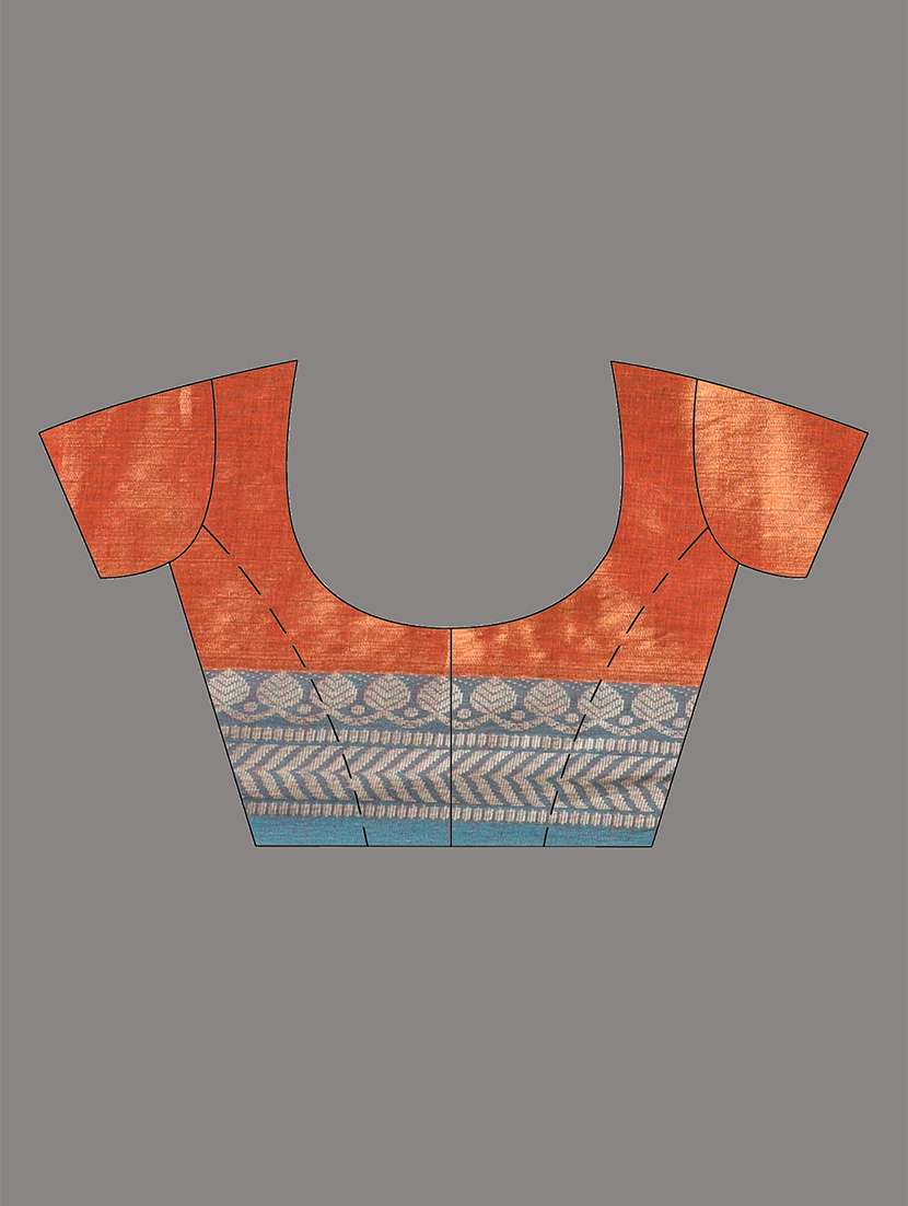 women solid with bordered saree with blouse - 21908392 -  Standard Image - 6