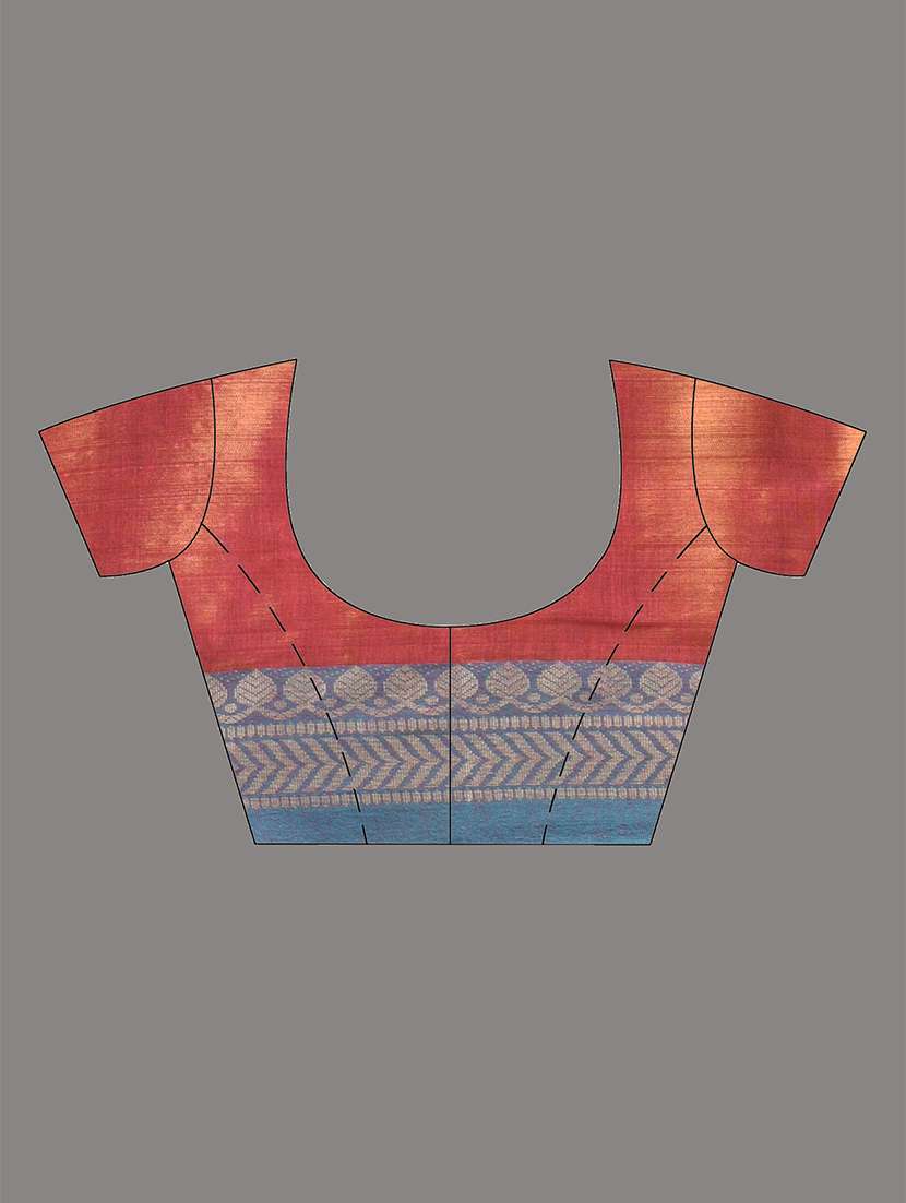 women solid with bordered saree with blouse - 21908393 -  Standard Image - 6