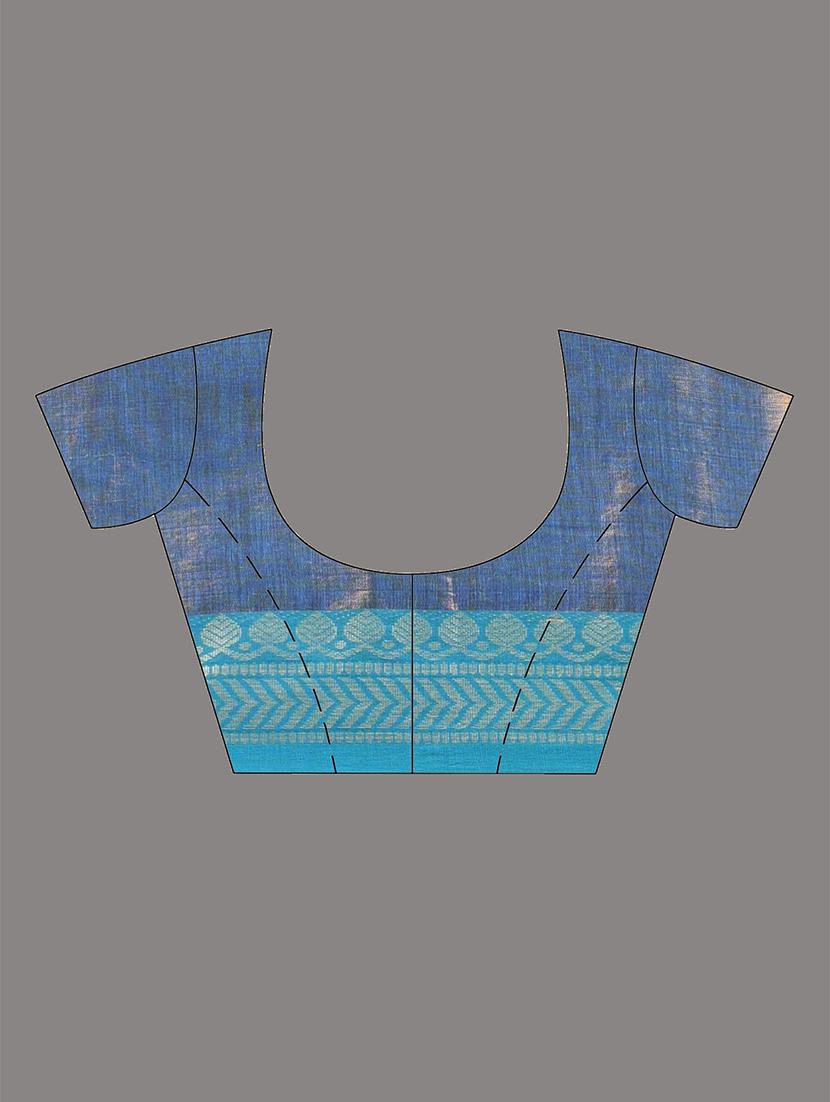 women solid with bordered saree with blouse - 21908394 - Standard Image - 6