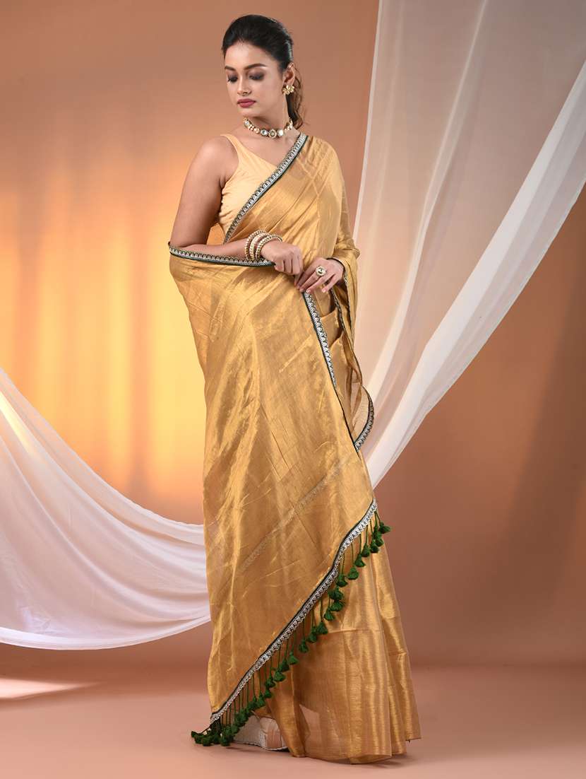 women solid casual wear saree with blouse - 21908413 -  Standard Image - 1