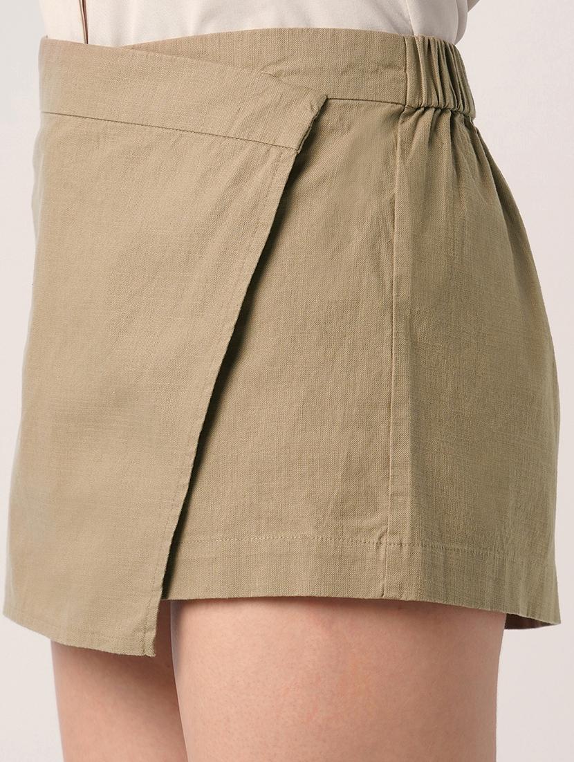 globus women cocoa mid-rise front pocket detail mini skort - 21908462 - Standard Image - 4