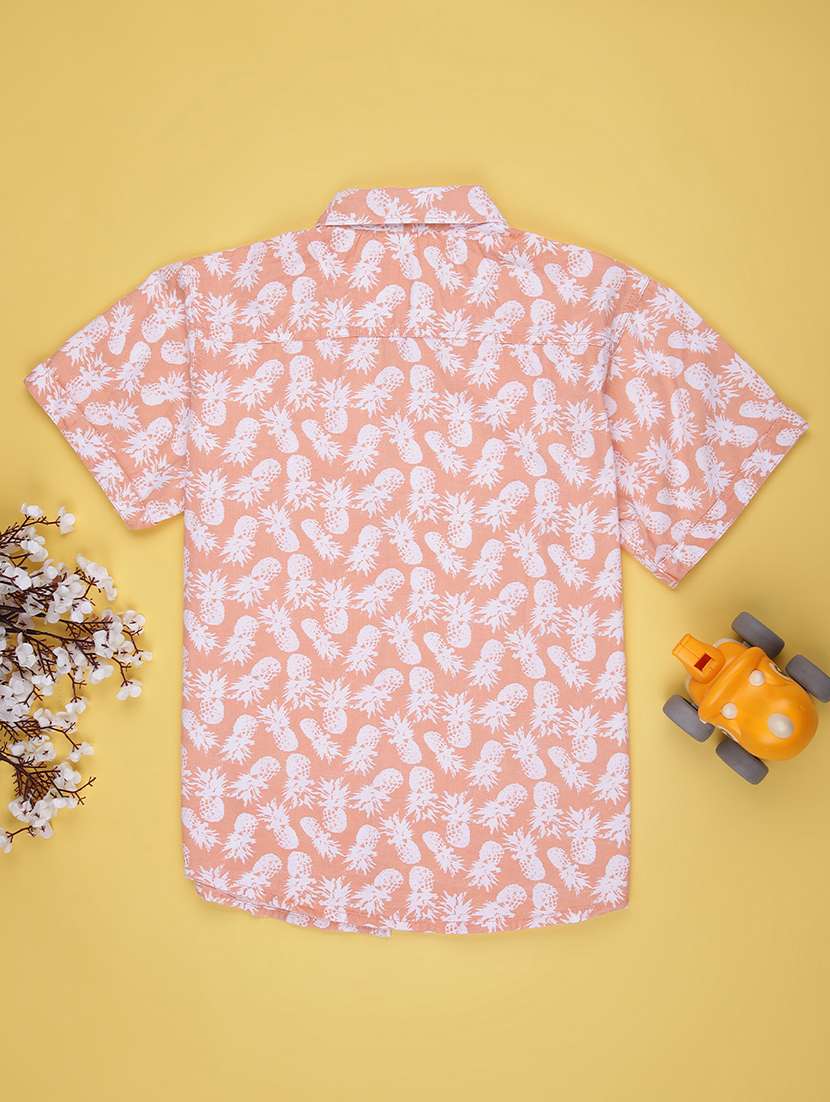 boys printed collared short sleeve shirt - 21908659 -  Standard Image - 1