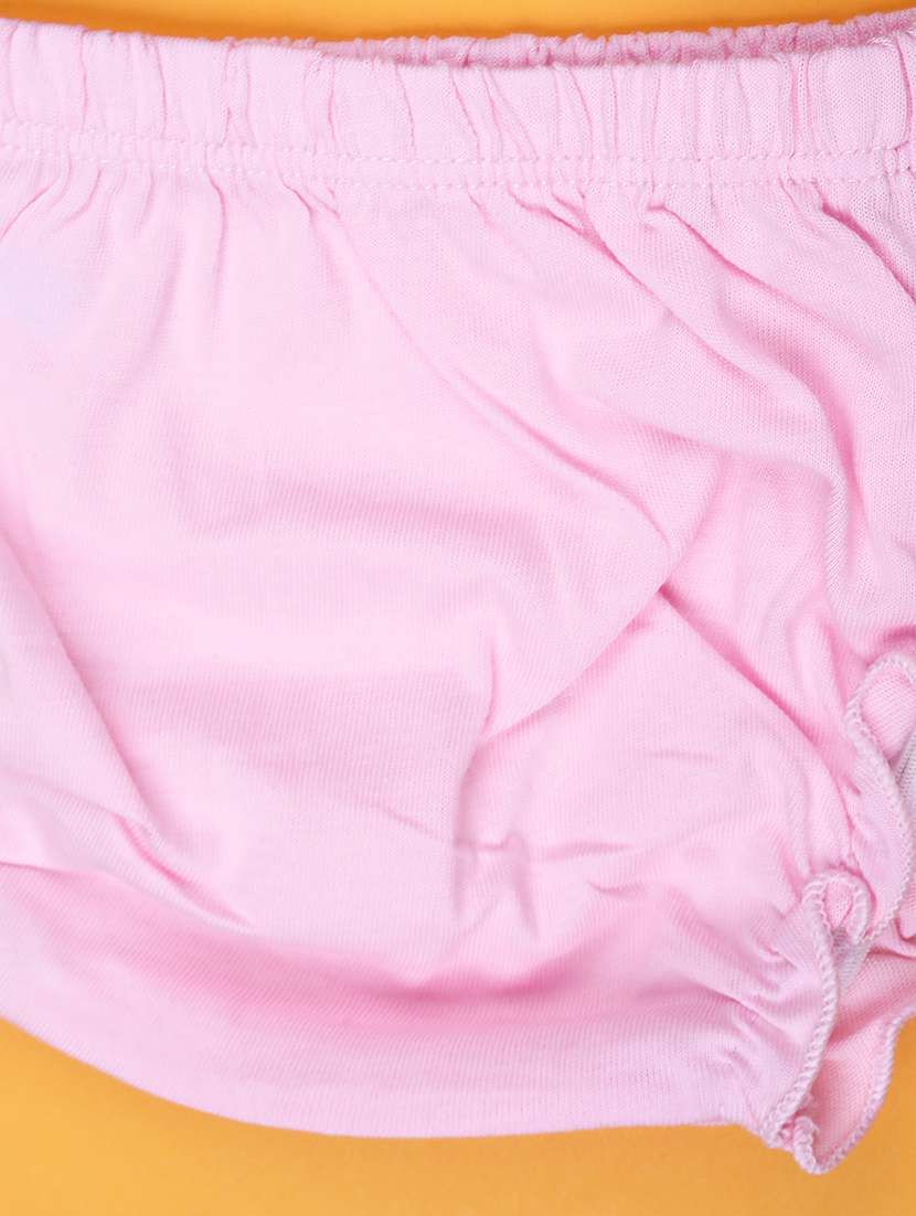 girls solid dungaree dress with bloomer - 21908752 -  Standard Image - 4