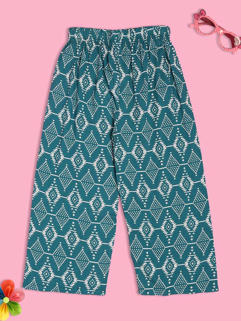 girls printed mid rise palazzo - 21908771 -  Standard Image - 1