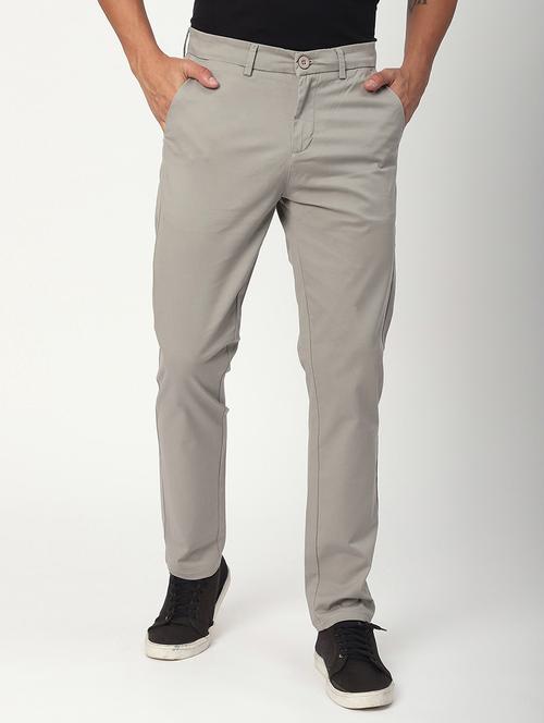 men solid mid rise chinos casual trouser - 21908814 -  Standard Image - 0