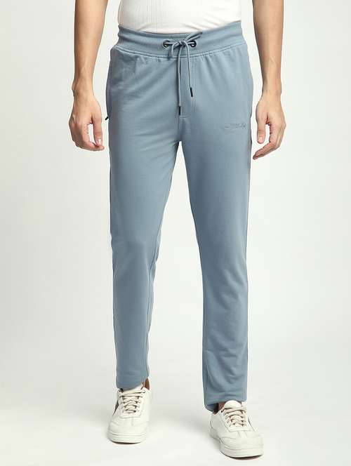 men solid mid rise full length track pant - 21908826 -  Standard Image - 0