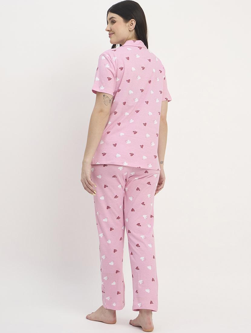 women printed nightwear pyjama set - 21908829 - Standard Image - 4