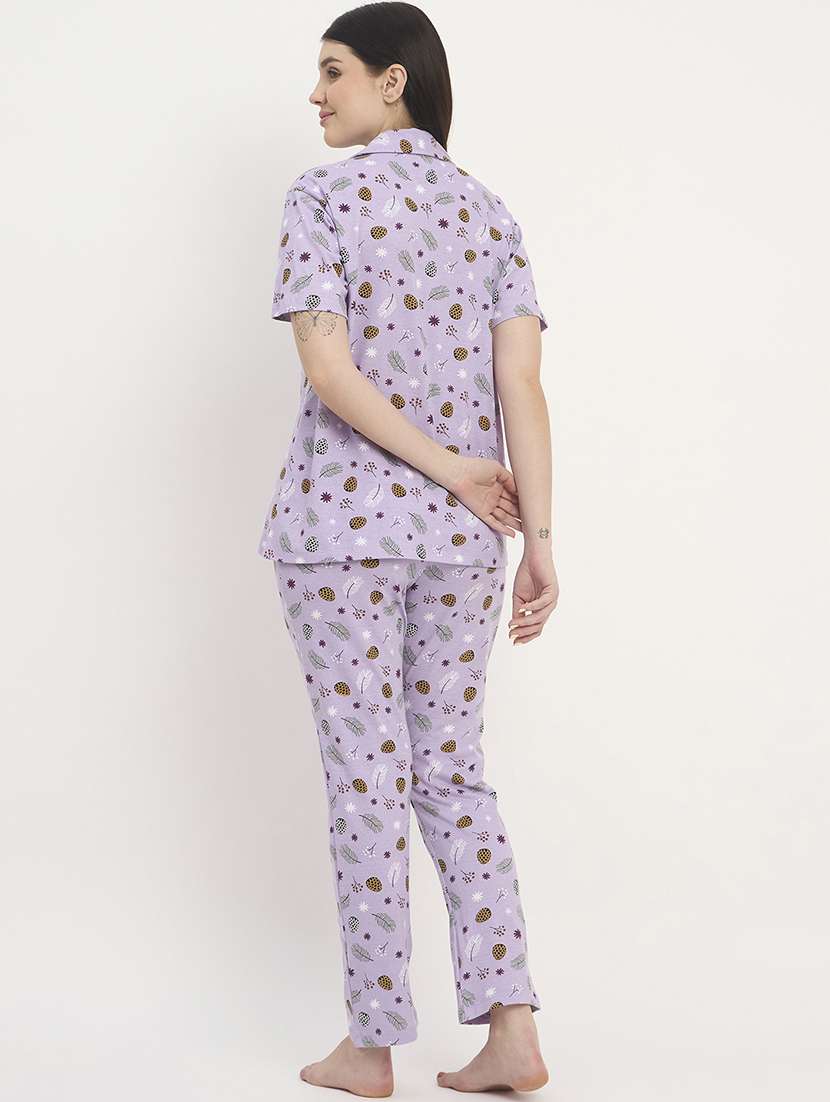 women printed nightwear pyjama set - 21908830 -  Standard Image - 4
