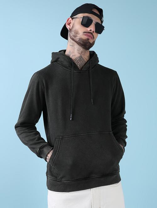 men solid long sleeve hooded sweatshirt - 21908866 - Standard Image - 0
