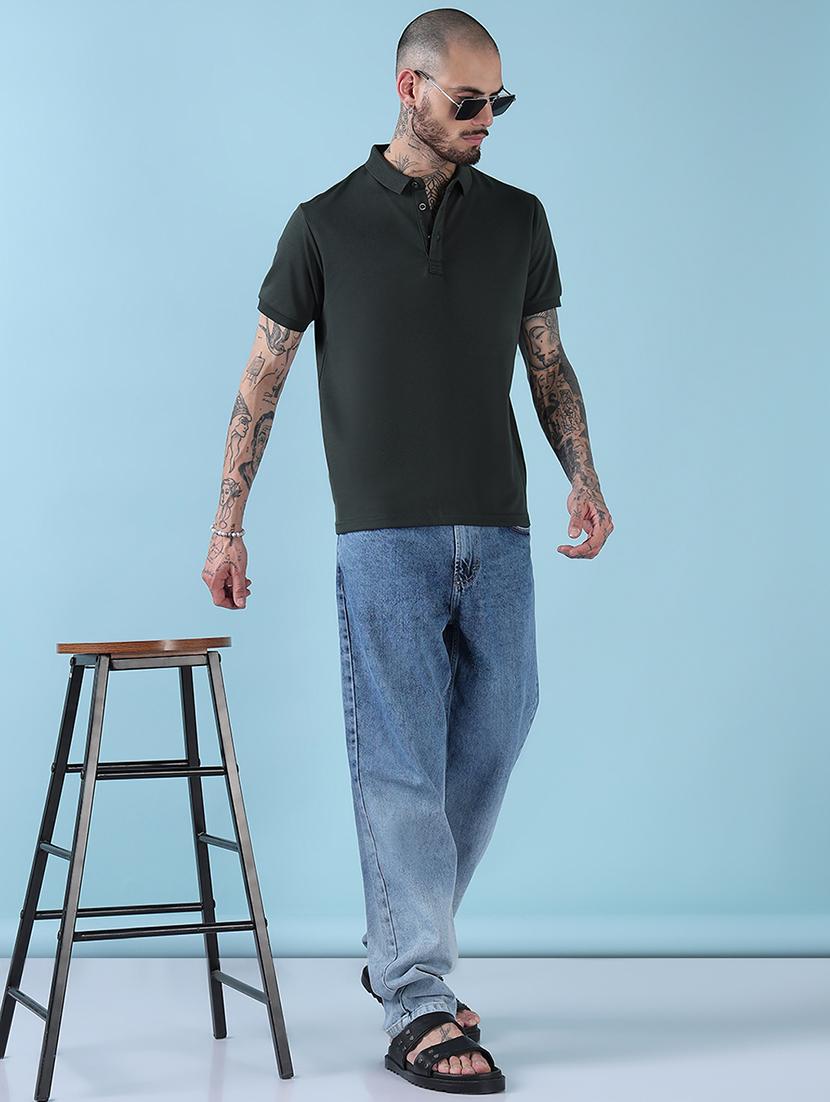 men solid short sleeve regualr fit polo t-shirt - 21908882 - Standard Image - 4