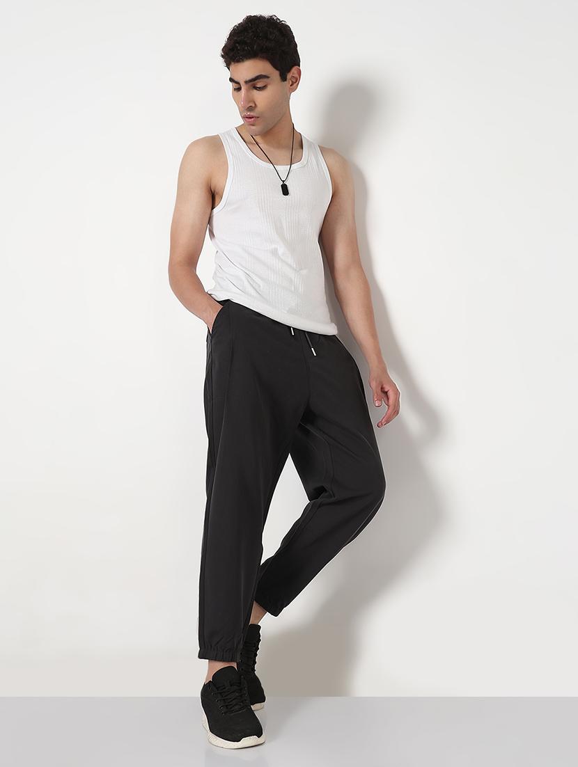 men solid mid rise jogger - 21908887 - Standard Image - 4